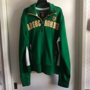 Abercrombie & Fitch Hoodie Jacket Green Large